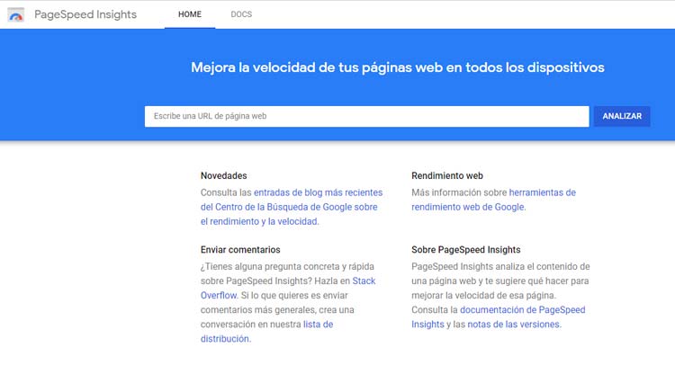 google pagespeed web