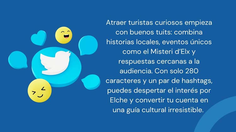 Atrae Turistas con 280 caracteres